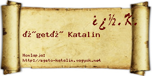 Égető Katalin névjegykártya
